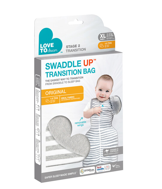 Love To Dream Swaddle Up Transition Sleeping Bag Grey - Large image number 3